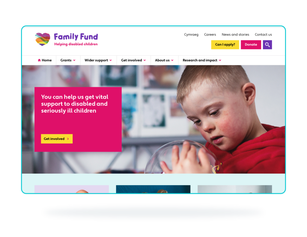 Family Fund website homepage