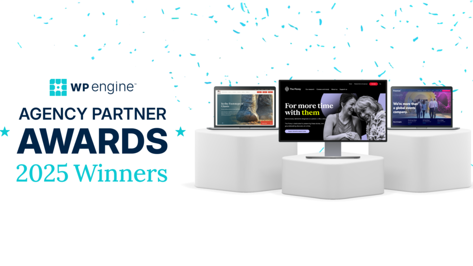 WP Engine Agency Partner Awards 2025 winners text.